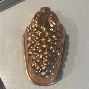 Copper Textured Leaf Decor Accent with Organic Form